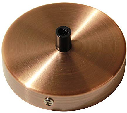 Baldachin 100 x 20 mm aus Edelstahl Altrotfarben mit Befestigungsmaterial Deckenbaldachin Deckenrosette Vintage