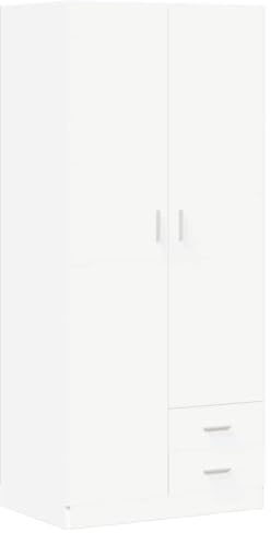vidaXL Kleiderschrank Weiß 80x52x180 cm Holzwerkstoff
