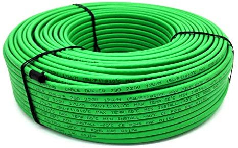 KEPOHK Techo que derrite la nieve 110V 220V 17W / m Cable calefactor autorregulable 220V 20m