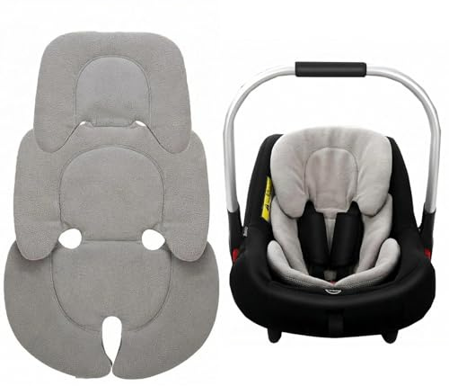 Infant Car Seat Insert Baby Stroller Newborn Insert Pram Liner Buggy Pushchair Seat Liner Soft Cosy Plush & Mesh Seat Cushion Reversible