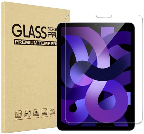 ProCase Schutzfolie für 10,9 Zoll iPad Air 5. / 4. Generation 2022/2020, iPad Pro 11 Zoll 4/3/2/1 Gen. 9H Displayschutzfolie Gehärtetes Glas Screen Protector Folie –Klar