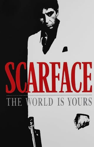 KUSTOM ART Quadro Serie Locandina Grandi Film Scarface con Al Pacino Stampa su Legno 30x21 cm.