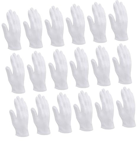 BESTonZON 24 Paare Baumwoll-Handschuhe industrielle Handschuhe bequeme Arbeitshandschuhe grillhandschuhe weiße Arbeitshandschuhe elastische Handschuhe Mehrzweck Weiße Handschuhe Handschutz