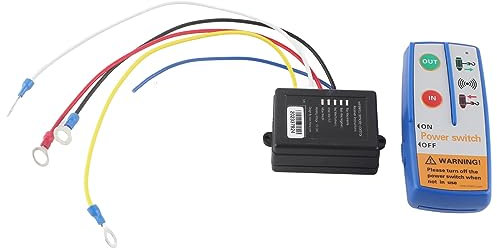 Klanata Kit de télécommande de remorque sans fil, système de télécommande de treuil 12 V avec émetteur et récepteur, remplacement universel pour camions, VTT et SUV