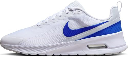 Nike Men's Air Max Nuaxis Shoe, White Racer Blue Black White, 8.5 UK