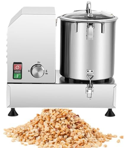Robot Culinaire éLectrique 6L/9L/15L, Coupe-LéGumes En Acier Inoxydable, Machine De Traitement De Broyeur à Boulettes De Viande, Vitesse Jusqu'à 3700 Tr/Min, Pour Fruits Gingembre,15L