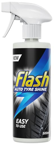 FLASH Car Care Tyre Shine Spray (500ml) – Easy-to-Use Tyre Dressing for Wet Look Gloss, Long-Lasting Shine & Protection, Safe for All Tyres