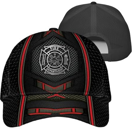 Kappe Baseball Feuerwehr-Abzeichen Baseballkappen Hochwertiges Mütze Lässig Sonnenhut Für Wandern Reisen Angeln
