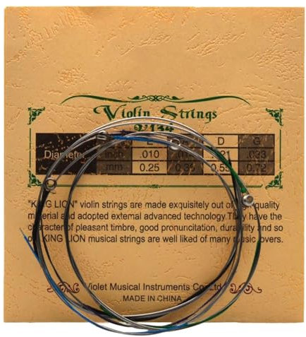 Violinsaiten Ersatz,Geigensaiten - Violinsaiten mit Stahlkern, sattem Klang | Geigensaiten für Geigeninstrumente