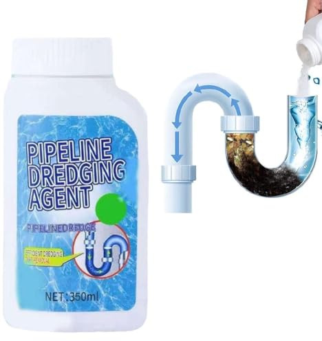 Pipeline Baggermittel, 350 g, Abflussreiniger, Verstopfungsentferner, Küchenentferner, leistungsstarkes Spülbecken- und Abflussreiniger, Pulver für Küche, WC, Schnellreinigungswerkzeug
