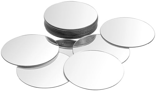 Aiyorse 20 Stück Mini Rund Klein Spiegel 5cm Spiegelfliesen Selbstklebend Acryl Wandspiegel Spiegelaufkleber Spiegelablagefür Zuhause Schlafzimmer Wohnzimmer Heimdekoration