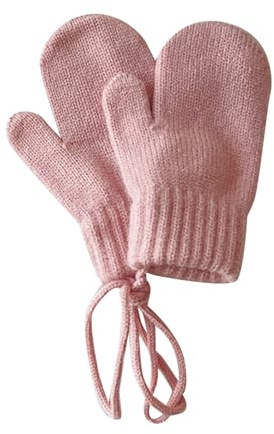 Handschuhe Kinder, Kinderhandschuhe Winter 2024 Bonbonfarbene Finger-Halterneck-Babyhandschuhe (1-4 Jahre)