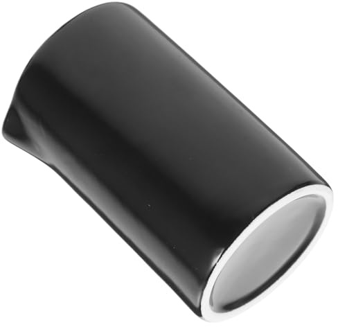 Tofficu Pichet à Lait en Céramique Noir pour Café Mousse Fine, Petit Pot à Lait Moderne pour Maison et Restaurant Occidental