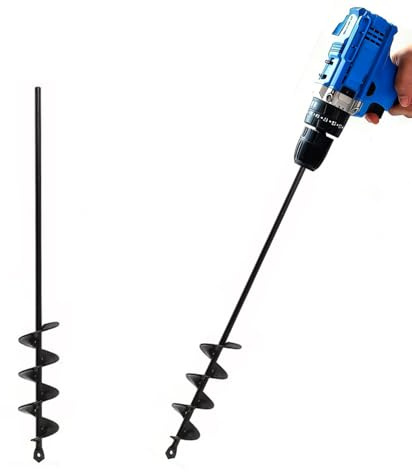 Planting Auger Drill Bit for Garden – 3cm Diameter x 60cm Deep Hole Digger – Fits Any 3/8” Drill – Ideal for Bulbs, Seedlings, Stakes & Raised Beds – Effort-Saving Spiral Planter Tool