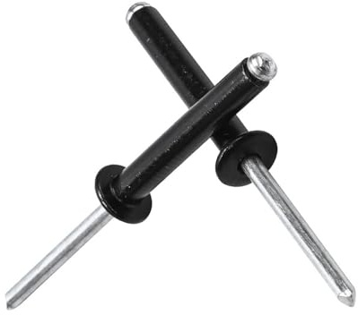 Remaches Ciegos Negros, Remaches Pop M2.4 M2.8 M3 M3.2 M4 M5, Mandril De Cabeza De Hongo De Aluminio, Remaches Pop for Muebles, 10-50 Uds.(M3.2 50pcs,4mm)