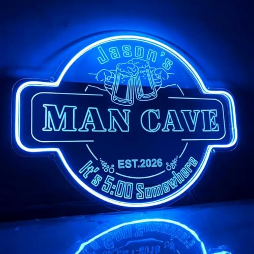 Individuelle Neonreklame für die Männerhöhle, personalisierte Leuchtschilder für die Männerhöhle, Weihnachtsgeschenke für Männer, Dekoration für die Hausbar