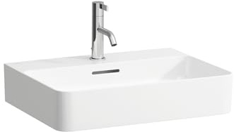 LAUFEN VAL Waschtisch, unterbaufähig, 1 Hahnloch, mit Überlauf, 550x420mm, H8102820001041, Farbe: Weiß
