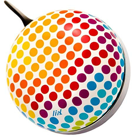 Liix Unisex Kinder Ding Dong Arty Dots Fahrradklingel, Weiß, Einheitsgröße