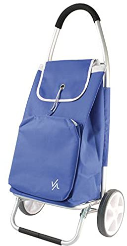 Amig - Carrello della spesa a 2 ruote - Borsa regolabile - Alluminio leggero - Carico massimo 15 kg - Capacità 50 l - Dimensioni: 95 x 45,5 x 12 cm - Colore: Blu