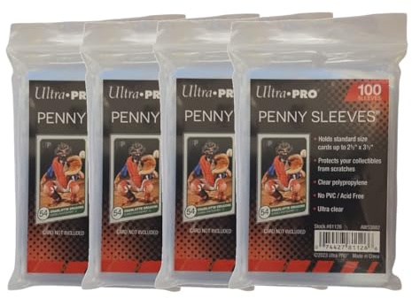 Ultra Pro Standard Regular Soft 400 Stück Penny Kartenfolien Kartenhüllen Sleeves - für Sammelkarten wie Pokemon Magic Sportkarten- Standardgröße, transparent