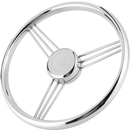 Roue de bateau | 13-1/2 pouces 9-Marine Marine volant bateau en ier inoxydable 15 ° Y ht poli cessoire