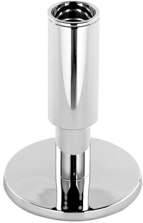 Fink silberner Kerzenhalter 12 cm für Stabkerzen glänzend vernickelter Kerzenleuchter