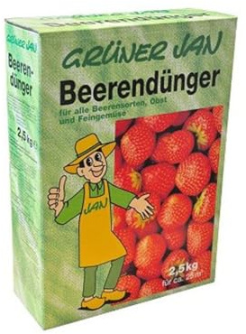 Beerendünger 5 kg Beerendünger Garten Dünger Beerenpflanzen Spezialdünger | BURI Grüner Jan, organisch-mineralisch, Obst, Himbeeren, Johannisbeeren, kräftiges Wachstum, hohe Erträge, Gartenpflege