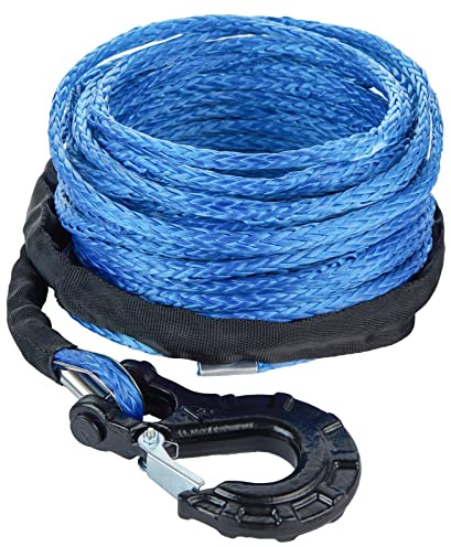 Carforu Synthetic Winch Rope with Forged Winch Hook