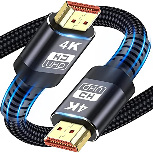 Cable HDMI, cable HDMI 4K de 5 m, cable HDMI trenzado de ultra alta velocidad, compatible con 4K a 60Hz, ARC, HDR, 3D, Ethernet, compatible con todos los dispositivos HDMI