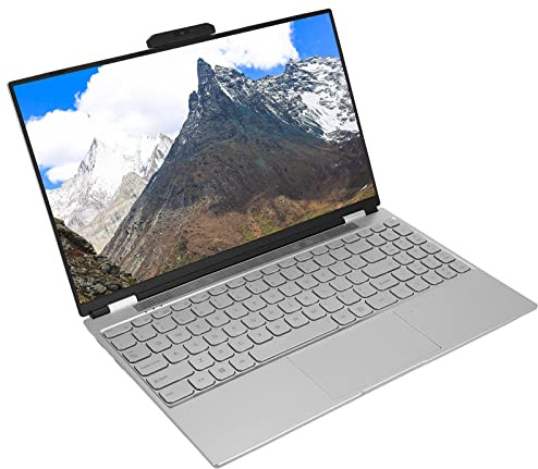 Zunate Ordinateur Portable Quadricœur 15,6 Pouces, avec 16 Go de RAM DDR4 à Bande Passante élevée, Ordinateurs Portables à Rabat à 180 Degrés avec pavé Numérique