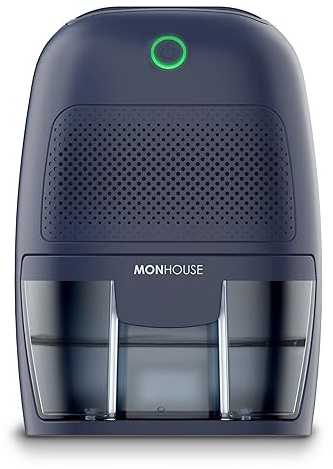 MONHOUSE Deshumidificateur 600 Ml Absorbeur D humidite Portable - Mini Deshumidificateur D air Pour La Maison, La Chambre A Coucher, La Voiture, Le Bureau - Demoulant electrique - Marine