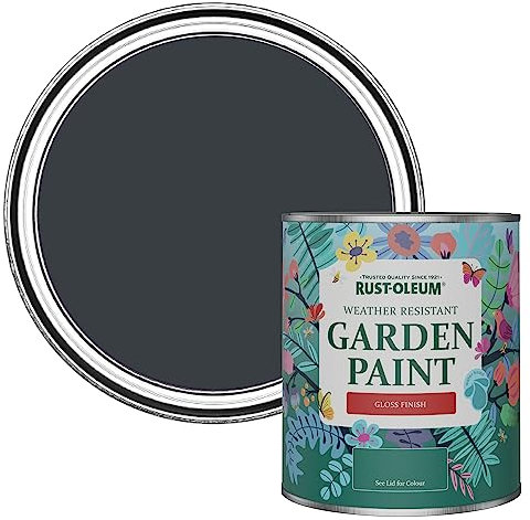 Rust-Oleum Grey Mould-Resistant Garden Paint In Gloss Finish - Anthracite (RAL 7016) 750ml