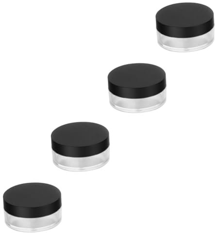 Beavorty 4stücke Leere Puderbehälter Mit Spiegel Und Puff Anti-leckage Kosmetikbox Für Lose Puder Tragbare Make-up-box Für Unterwegs Für Reisen Und Tägliche Verwendung