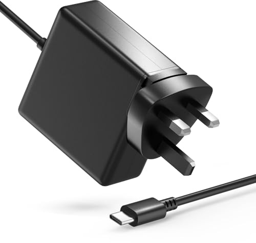 Basicvolt 45W USB C Laptop Charger for HP Chromebook Lenovo Yoga Thinkpad Acer Dell Latitude Asus Samsung Type C Laptop Adapter Power Supply, Fast Charging