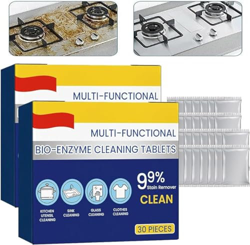 Multi-functional Bio-enzyme Cleaning Tablets,Foam Rust Remover,Kitchen All-Purpose Cleaning Powder,Water Bottle Cleaning Tablets,Multifunctional Cleaning Agent,Household Enzyme Cleaner (2 Box)