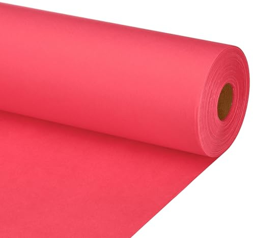 PATIKIL Zeichenpapierrolle 50cm x 40m Zeichenpapier 80 g/m² Papierrolle Kraftpapier Malpapier Skizzenpapier Bastelpapier für Staffelei Malen Handwerk Geschenkverpackung Rot