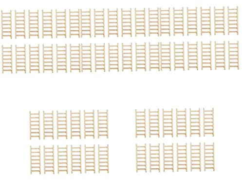 Hohopeti 100 STK Simulations Leiter Sandtisch-Landschaftsmodell Simulationsleiter Holzleiter Dekoration DIY Dekoration Holzleiter Foto-Requisiten aus Holz Mikrolandschaftsverzierung hölzern