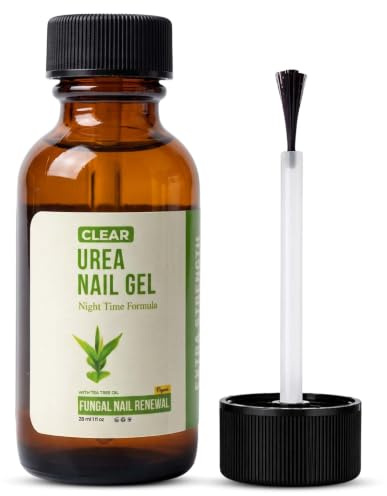 CLEAR Urea Nail Gel with Tea Tree Oil Made in USA, Night Time Formula