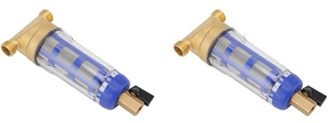 Tnfeeon Filtre à Sédiments Rotatif 2 Pièces, Système de Pré-Filtration de Filtre à Eau de Sédiments Réutilisable pour Toute la Maison pour l'eau de Puits