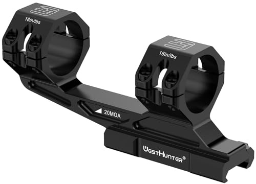 WestHunter Optics Monture Cantilever Picatinny de haute précision pour visière, indiquée uniquement pour les activités sportives
