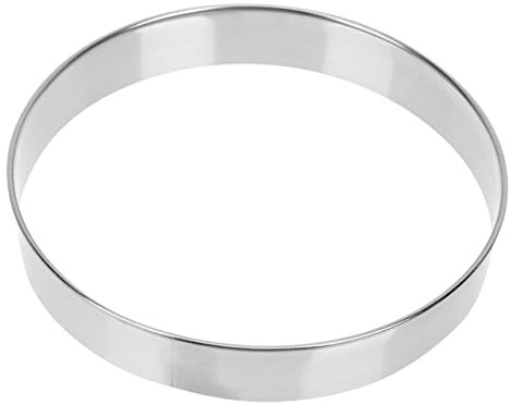 12-Inch Stainless Steel Pizza Topping Ring, Deep Pastry Ring for Baking Cakes, Pancakes, and Pizza, Easy to Clean Kitchen Accessory