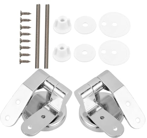 Veemoon Bisagra De Asiento De Inodoro De Aleación De Zinc Kit De Montaje para Tapa WC Accesorio De Conexión Rápida para Sustituir Bisagras Viejas O Rotas 3.74 X 1.57 X 1.18 in