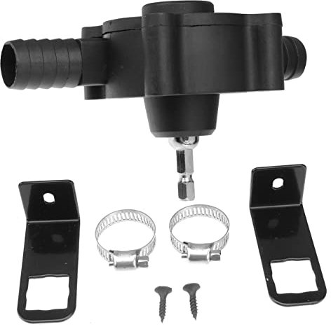 DIYEAH Pompe De Transfert Eau Électrique Auto-amorçante à Vis, Pompe De Forage Électrique Compacte Et Légère, Compatible Perceuse Sans Fil, Transfert Liquide Fluide Et Huile, Usage Domestique Portable
