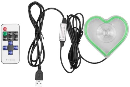 Fukamou Éclairage Ambiance Voiture,Lampe LED d'ambiance en Forme de cœur | Éclairage au Néon pour Décoration Intérieure Automobile pour Coffre, Propositions, Soirées, Fenêtre Maison, Tableau