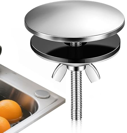 Stainless Steel Sink Hole Cover, Faucet Hole Cap, Kitchen Sink Faucet Hole Plate – Durable Rust-Proof Sink Plug Cover Accessory for Home Maintenance