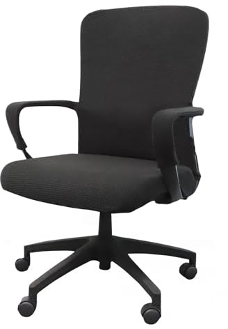 HENGBIRD Bürostuhl Bezug, XL Gaming Stuhl Bezug Schwarz, Sitzbezug Bürostuhl mit Armlehnenbezüge, Gaming Stuhl überzug Passend für Die Meisten Drehstühle, Geeignet für Wohnzimmer, Büros, Hotels