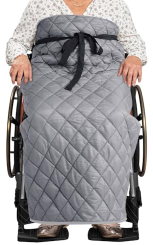 Yuragim Manta para silla de ruedas, 120 x 116 cm, para invierno, a prueba de viento, para silla de ruedas, manta de forro polar, manta de tres capas, manta para rodillas de felpa gruesa para piernas