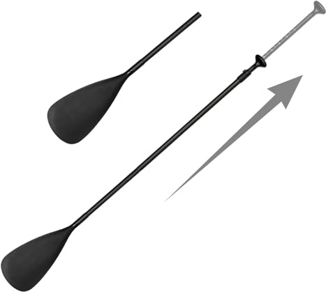 Kajak-Paddel für Erwachsene, 2-in-1-Paddel, verstellbar, ergonomisches Ruderwerkzeug mit Schnellverschluss, einfacher und doppelter Kopf, für Wassersport, Spaziergänge, Training