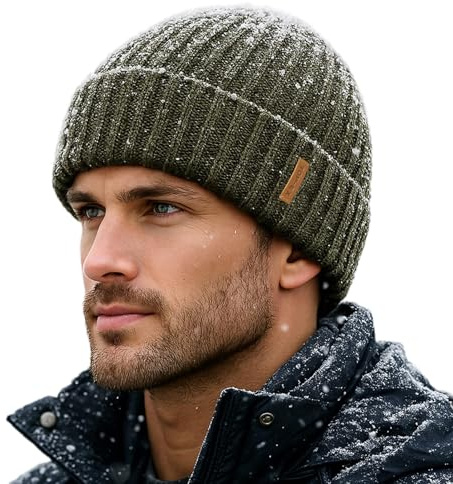 TOP-EX DryKnit - Gorro de punto impermeable L/XL/XXL para hombre y mujer, forro polar, térmico, cálido, para clima frío