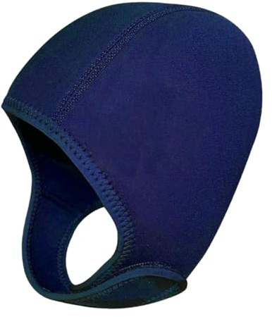 KBOLAE Cappuccio per immersioni subacquee in neoprene per adulti per canoa, kayak, vela, blu scuro, 3 mm